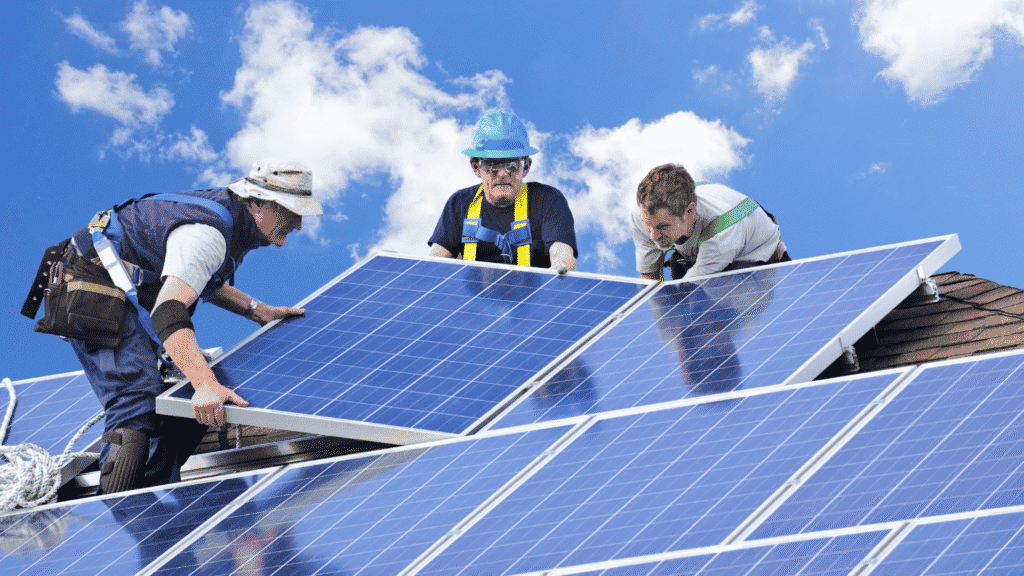 Professional installing home insulation under ECO4 Scheme Support to enhance energy savings.